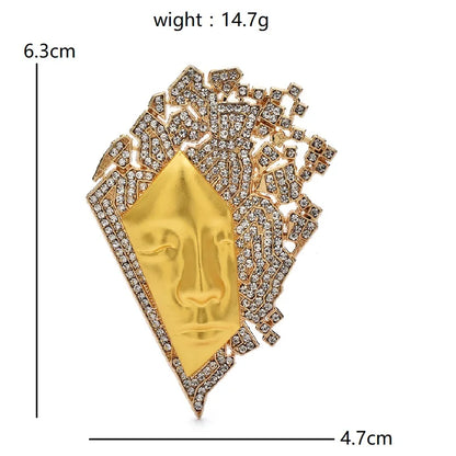 Broche Portrait · Cristal