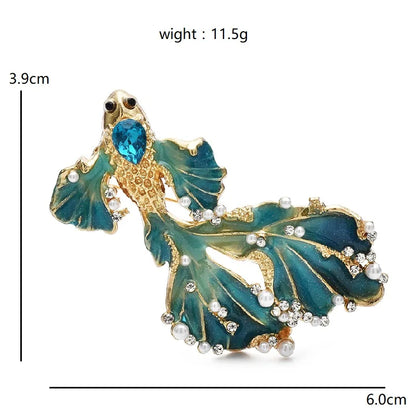Broche Poisson Rouge · Émail