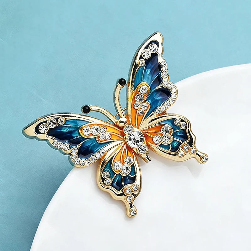 Broche Papillon · Émail