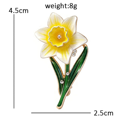 Broche Fleur · Émail
