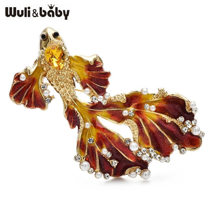 Broche Poisson Rouge · Émail