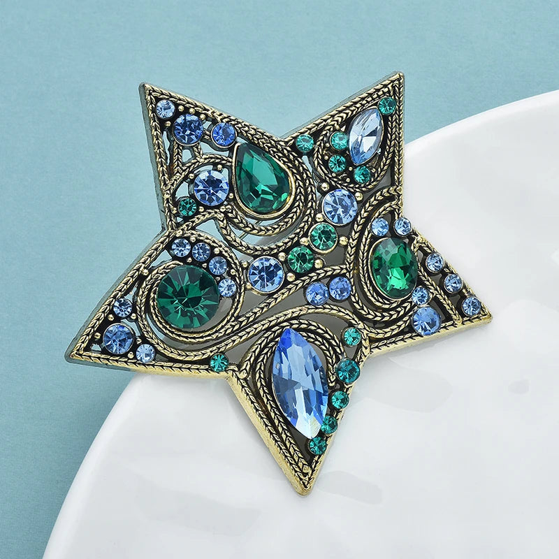 Broche Étoile Vintage · Cristal