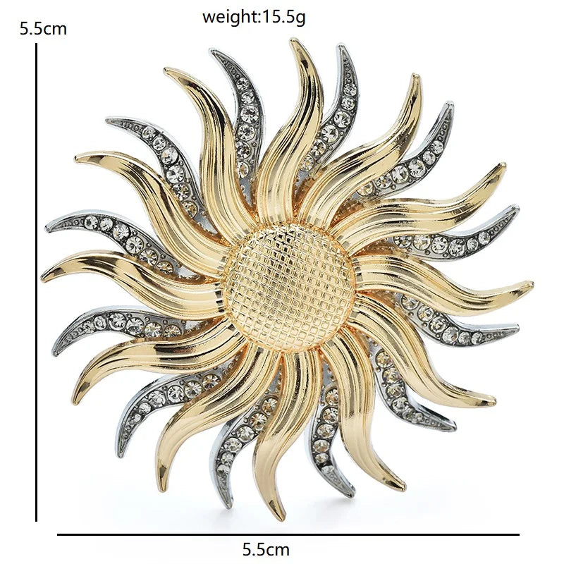 Broche Tournesol · Cristal