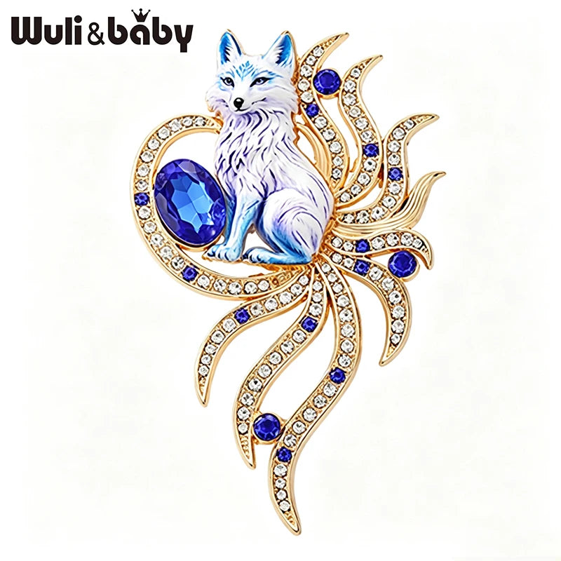 Broche Renard · Cristal