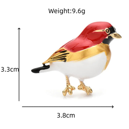 Broche Oiseau · Émail
