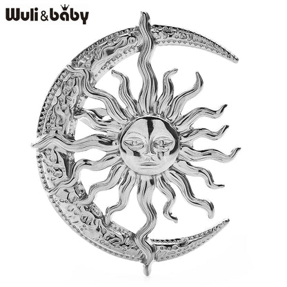 Broche Soleil & Lune · Acier