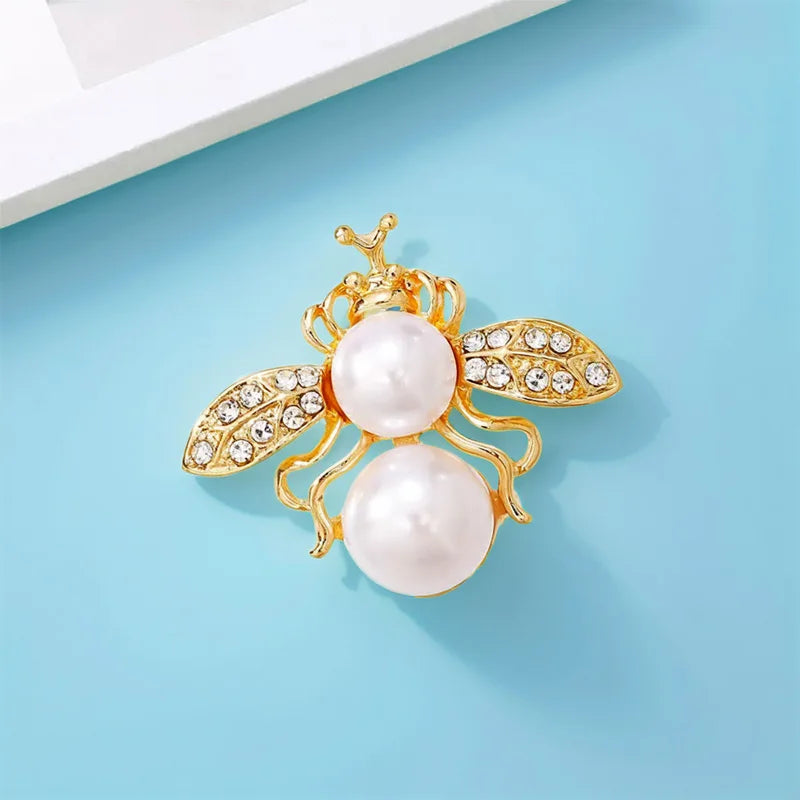 Broche Abeille · Perles & Cristal