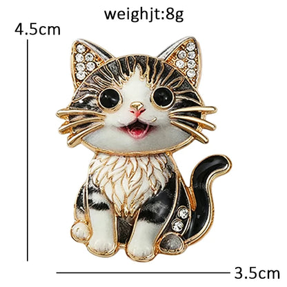 Broche Chat · Cristal
