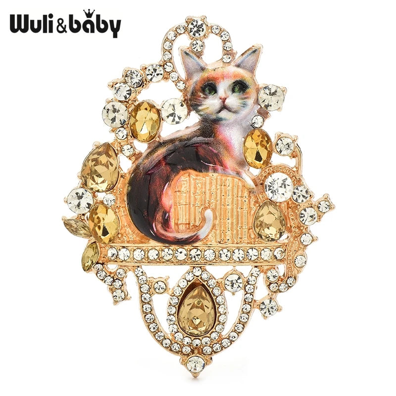Broche Chat Vintage · Cristal
