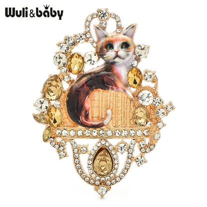 Broche Chat Vintage · Cristal