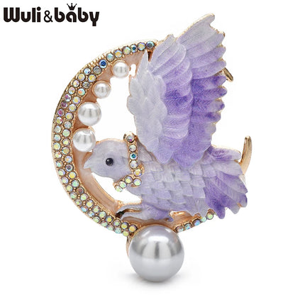 Broche Oiseau · Émail