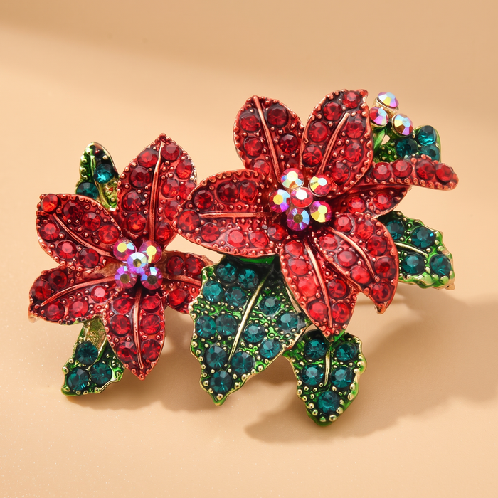 Broche Fleur · Cristal