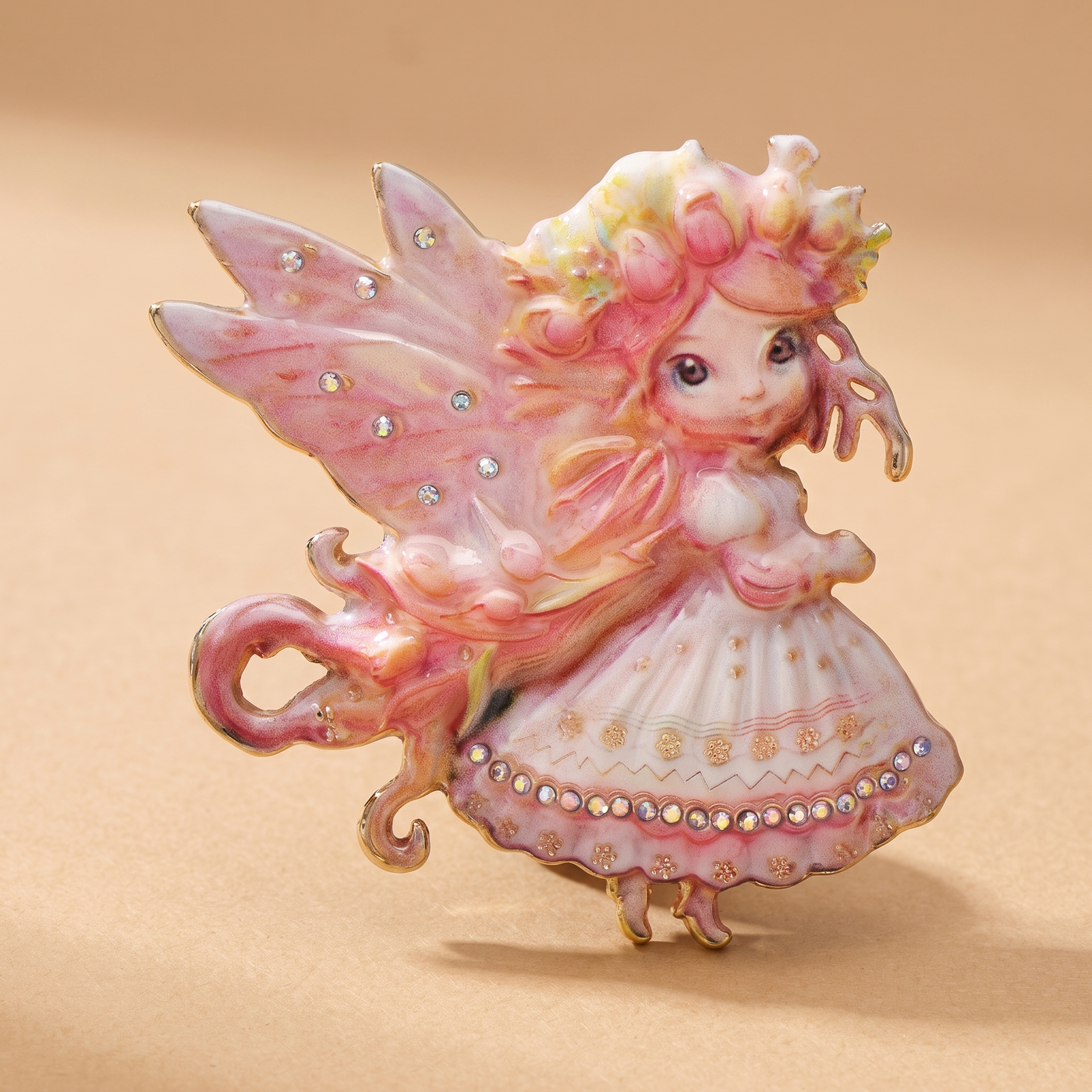 Broche Papillon · Rose · vue principale