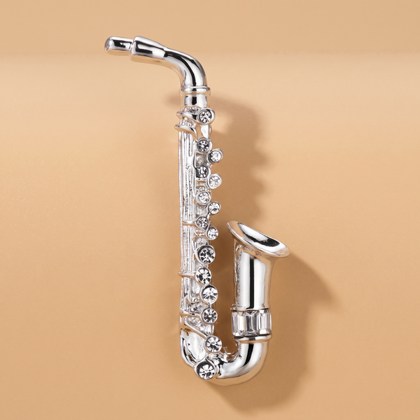 Broche Saxophone · Cristal