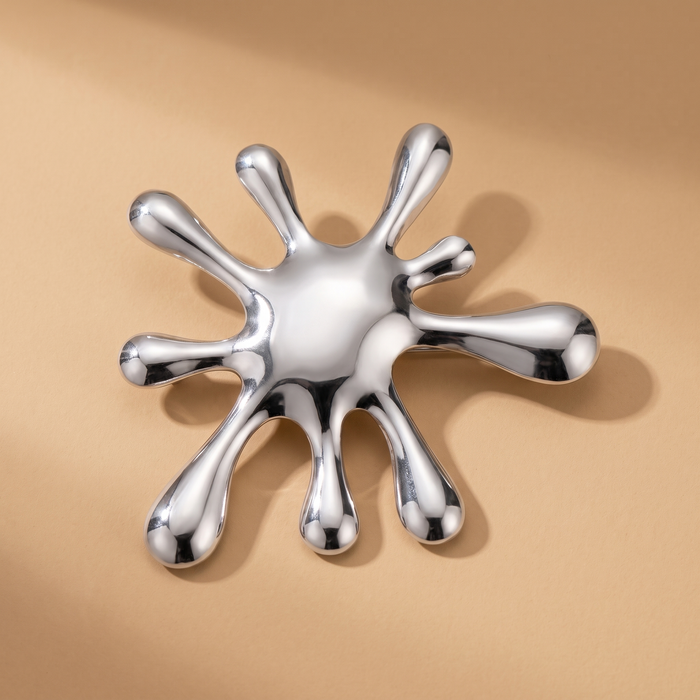 Broche Fleur · Acier