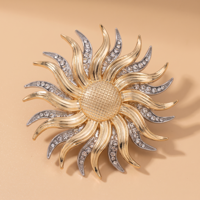 Broche Tournesol · Cristal