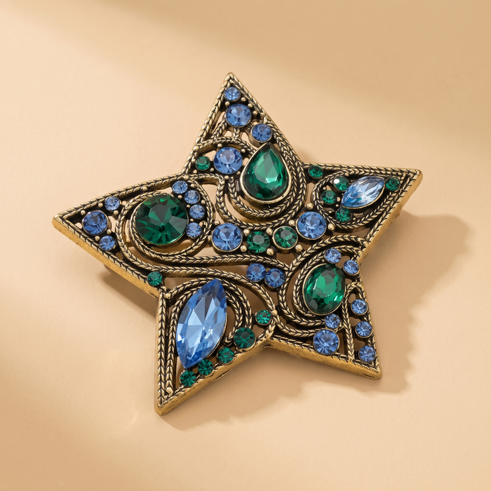 Broche Étoile Vintage · Cristal