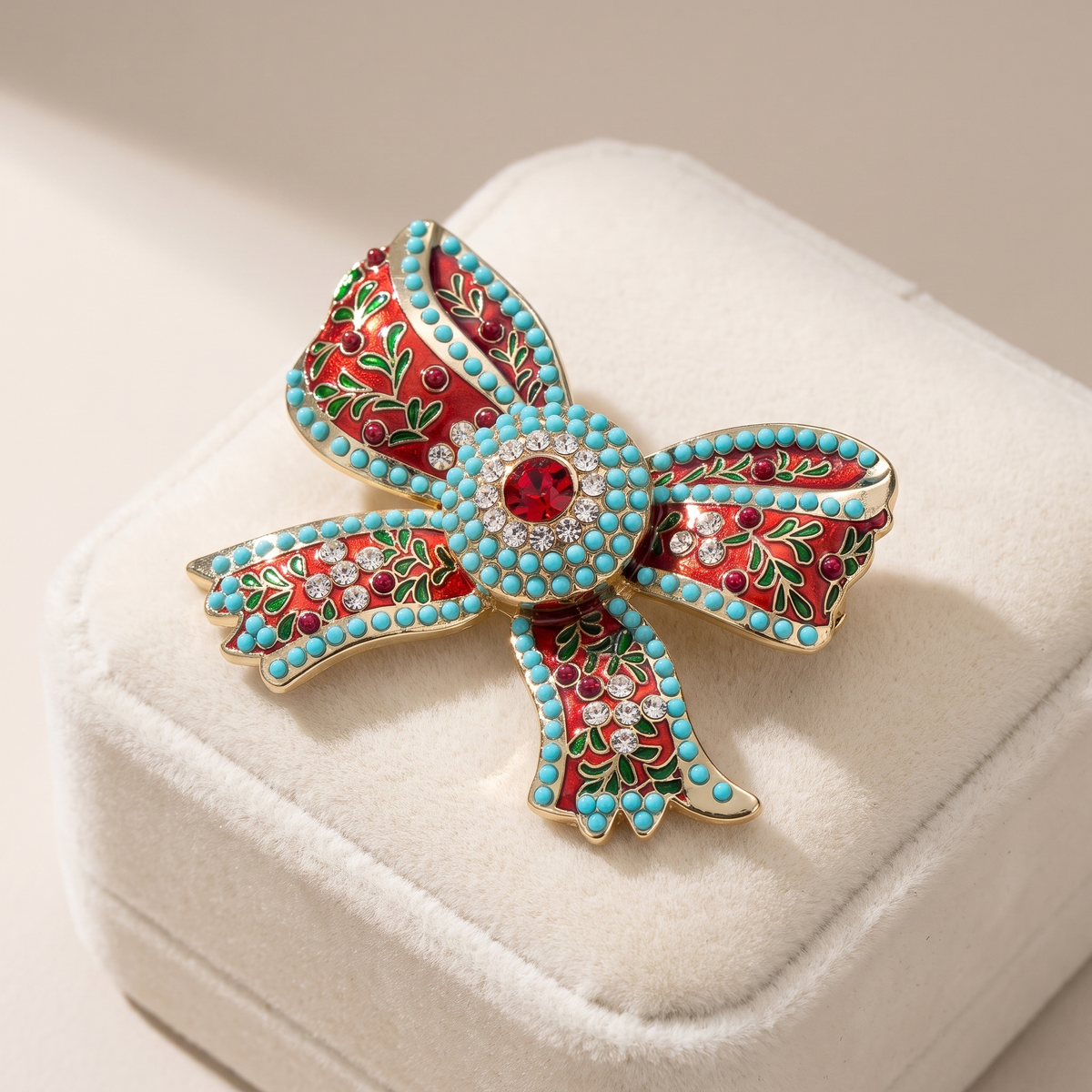 Broche Nœud Vintage · Émail