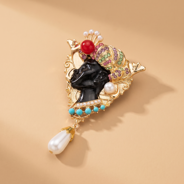 Broche Dame · Émail