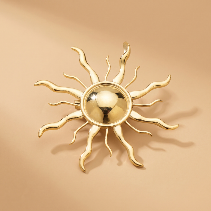 Broche Soleil · Acier