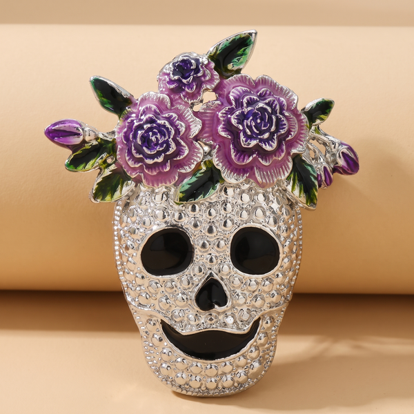 Broche Crâne · Émail