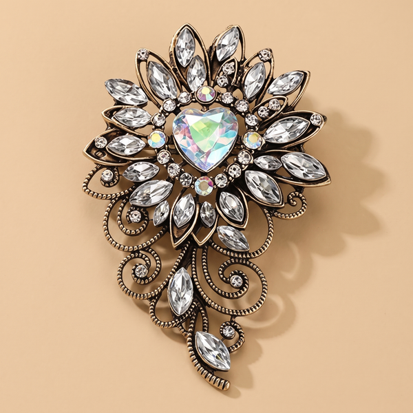 Broche Fleur Vintage · Cristal