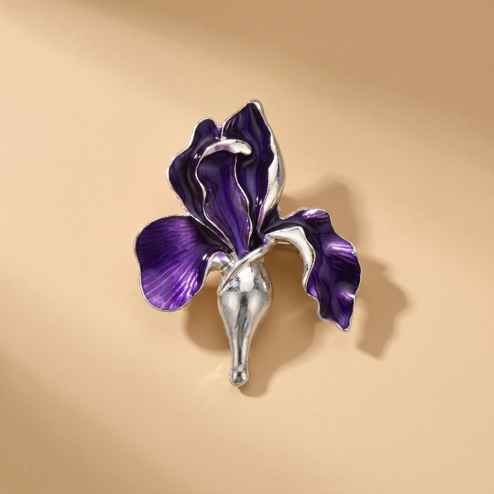 Broche Orchidée · Émail