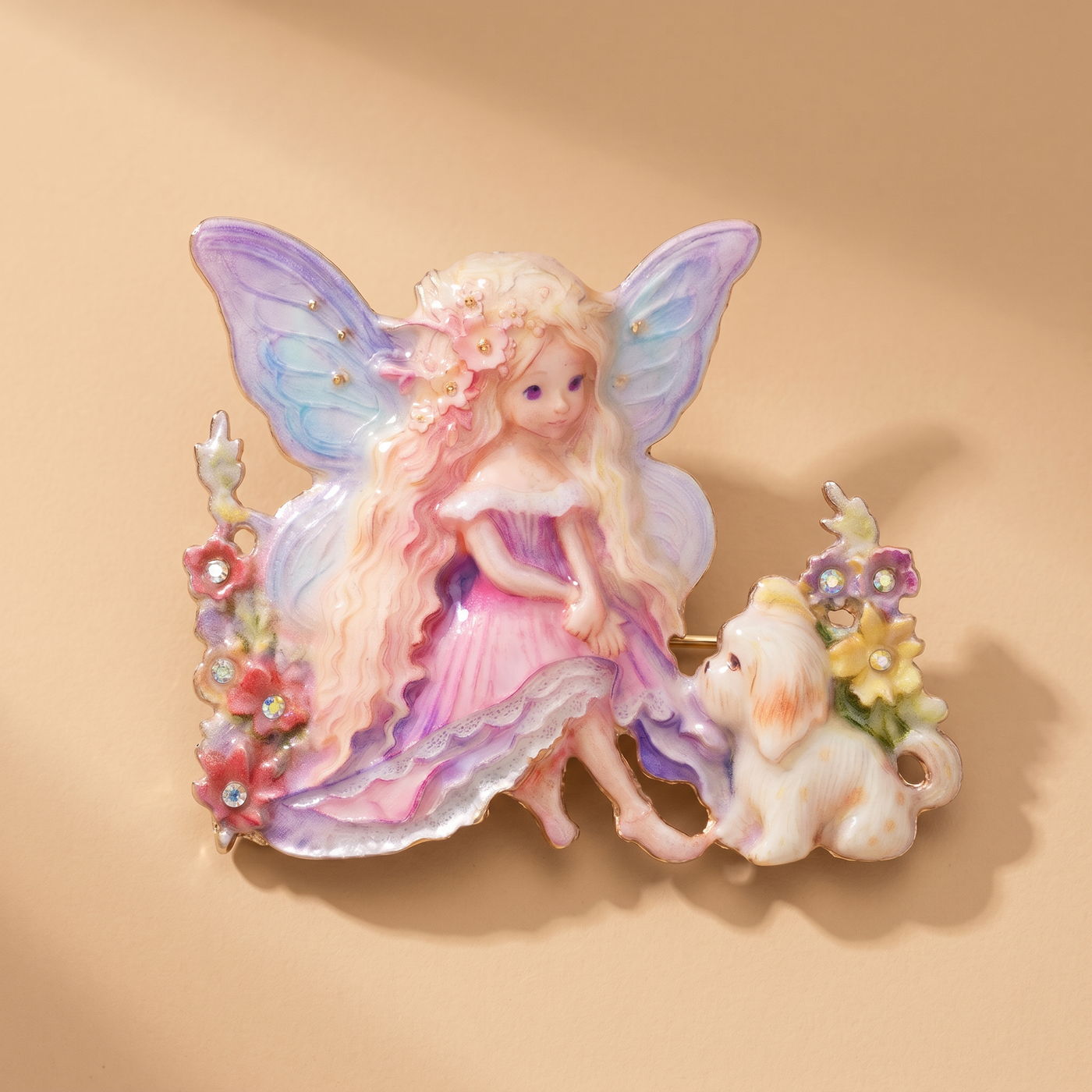 Broche Papillon · Émail · Violet · vue principale