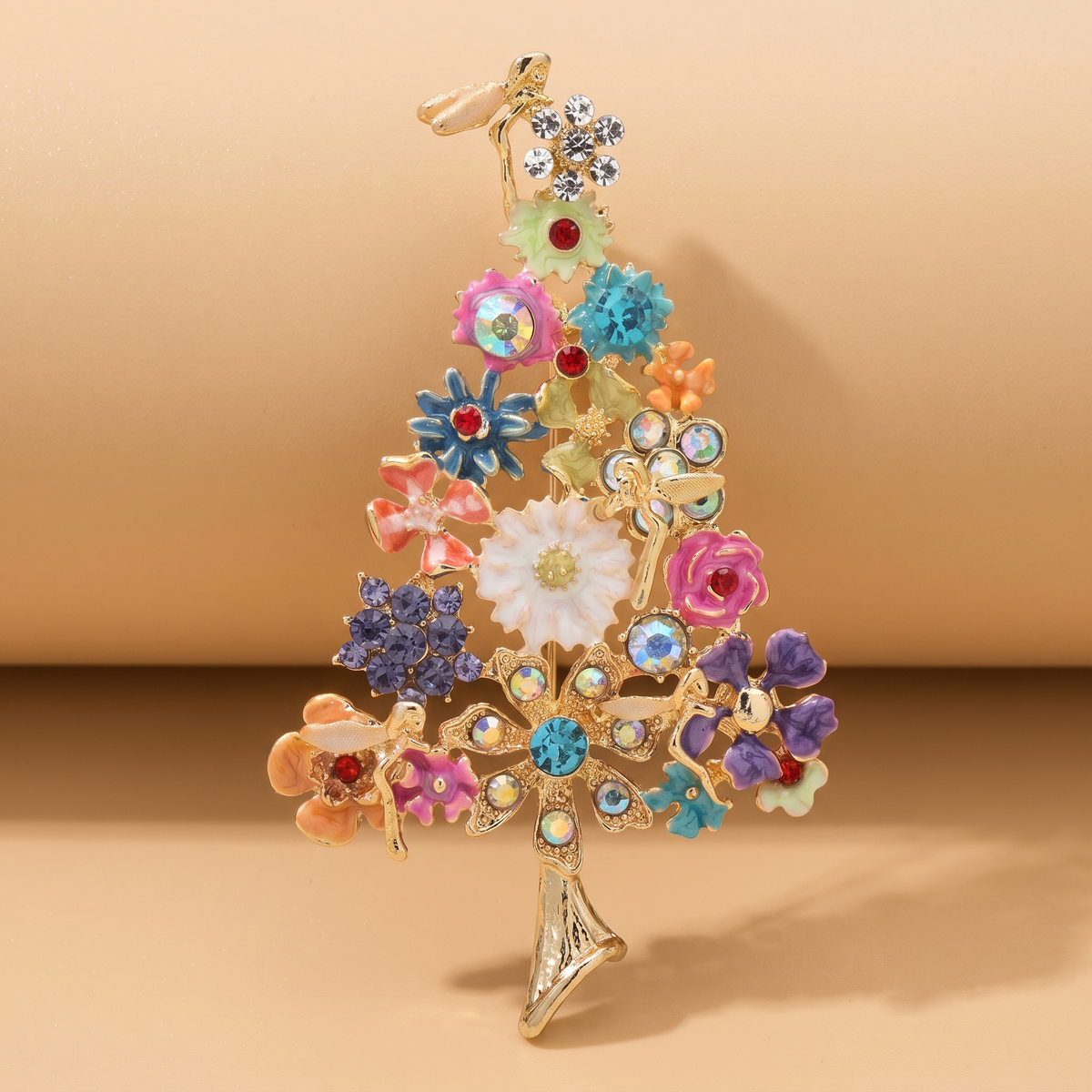 Blossoming Tree Brooch · Enamel