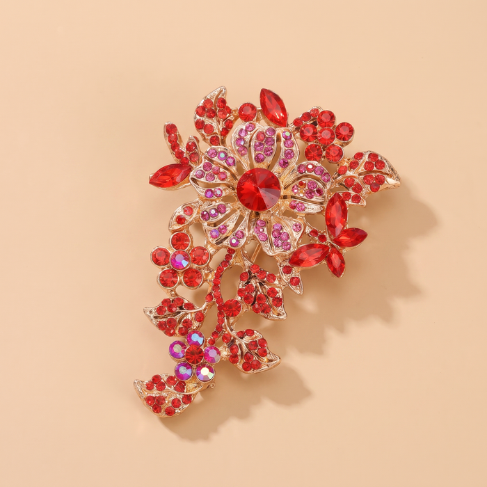 Broche Fleur · Cristal