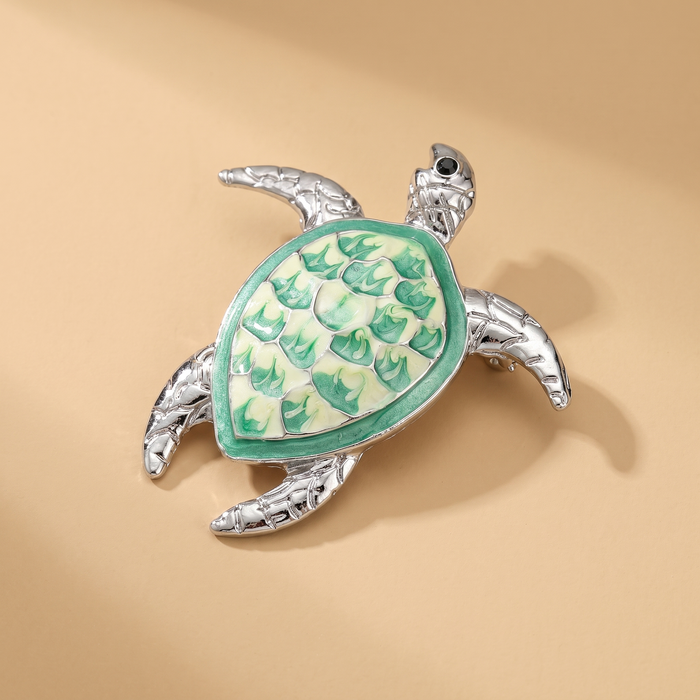 Broche Tortue · Émail