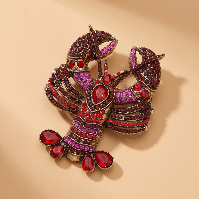 Broche Homard Vintage · Cristal