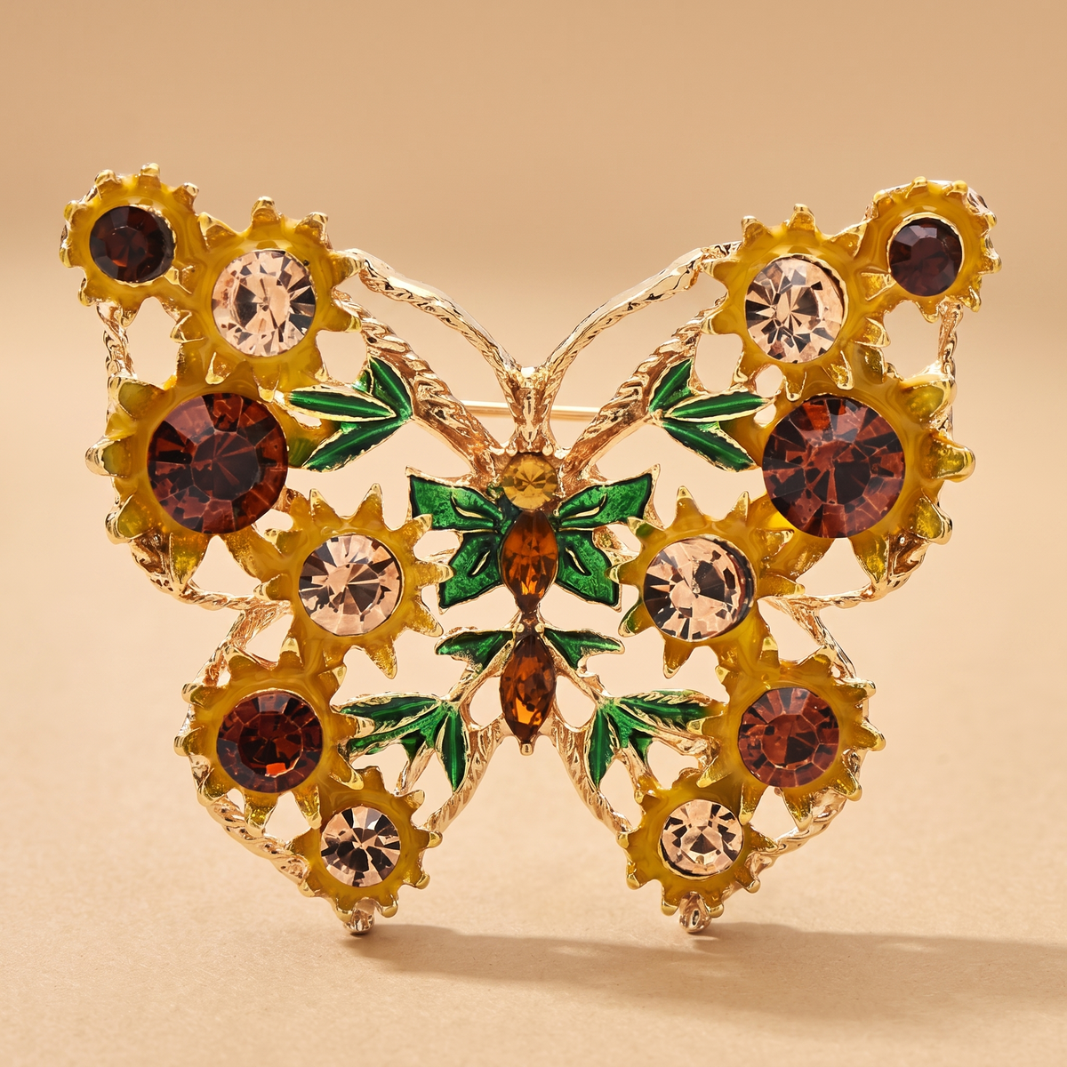 Vintage Butterfly Brooch · Enamel