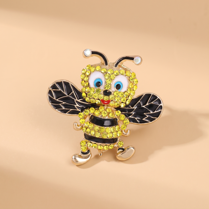 Broche Abeille · Cristal