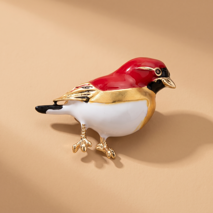 Broche Oiseau · Émail