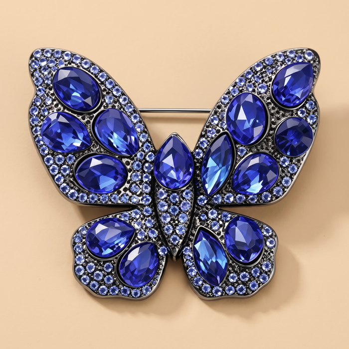 Broche Papillon · Cristal