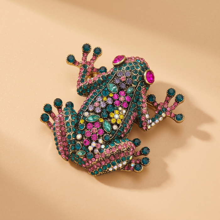 Broche Grenouille · Cristal