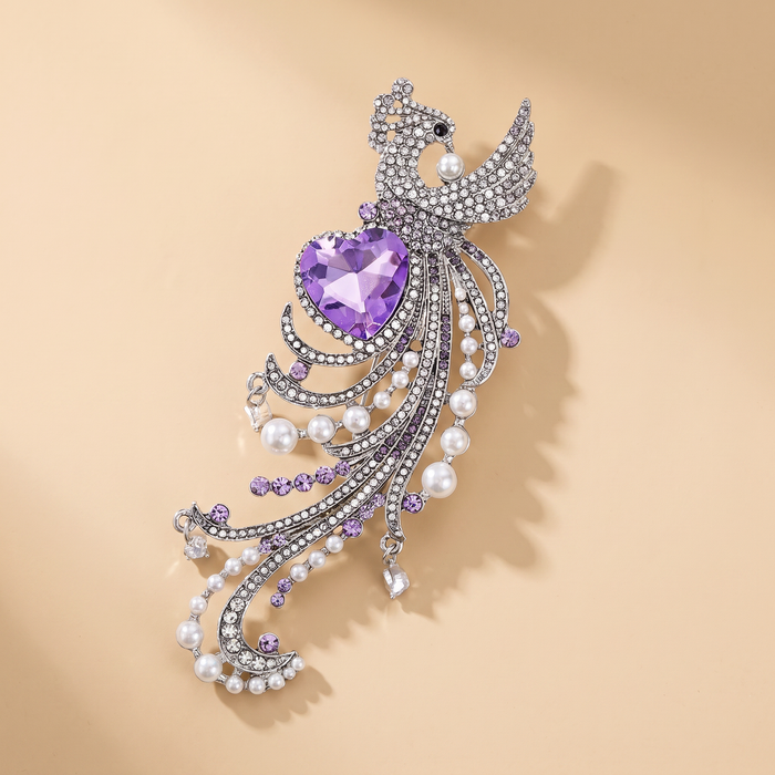 Broche Oiseau · Cristal