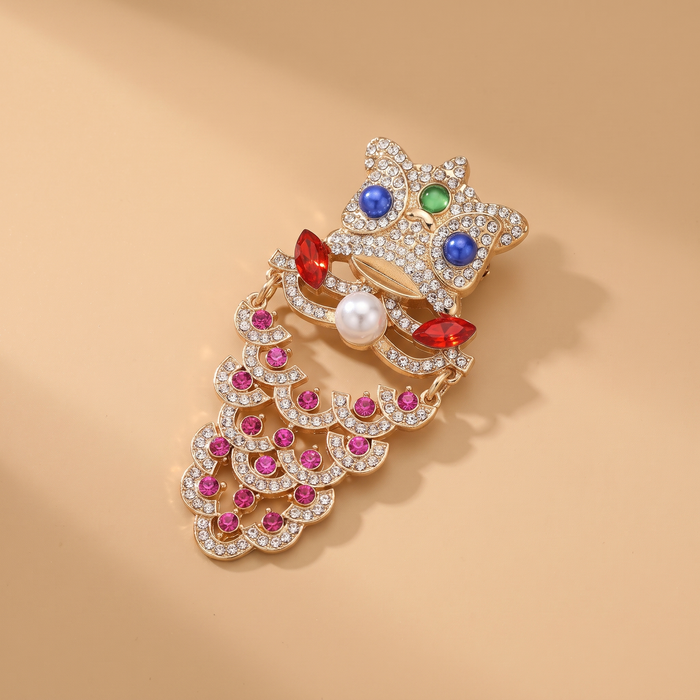 Broche Lion · Cristal