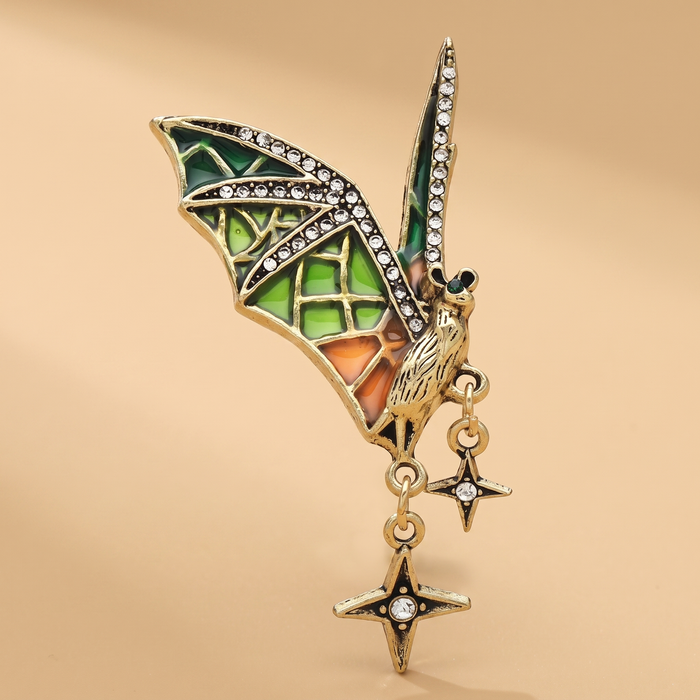 Broche Chauve-souris Vintage · Émail