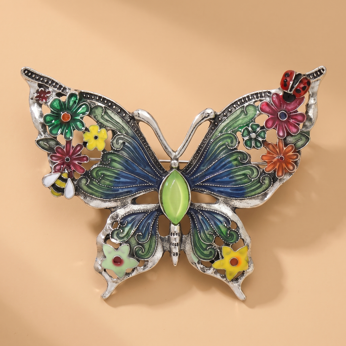 Broche Papillon Vintage · Émail