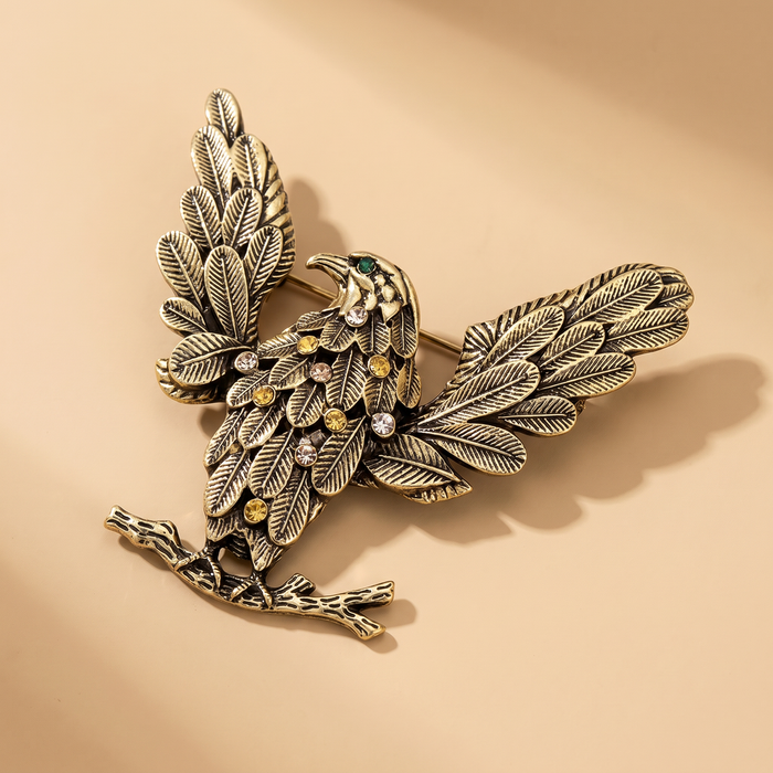 Broche Aigle Vintage · Cristal