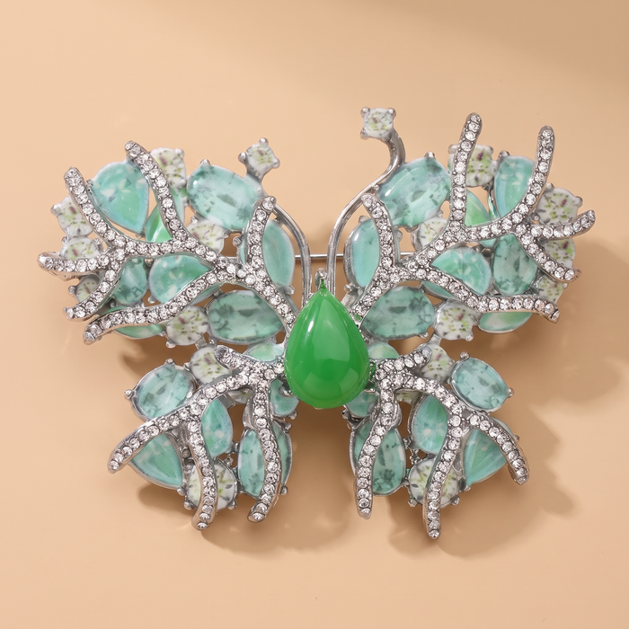 Broche Papillon · Cristal
