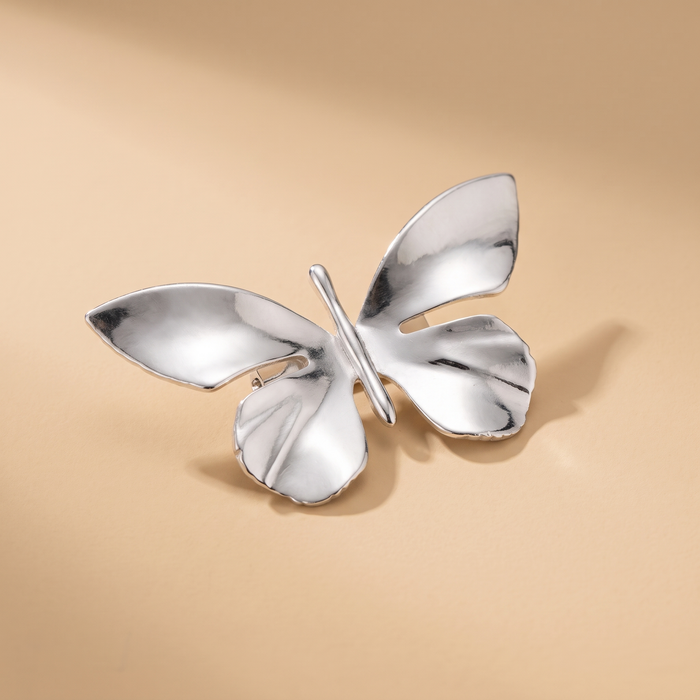 Broche Papillon · Acier