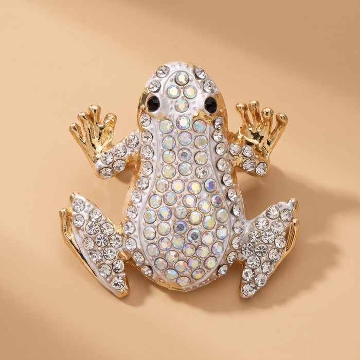 Broche Grenouille · Cristal