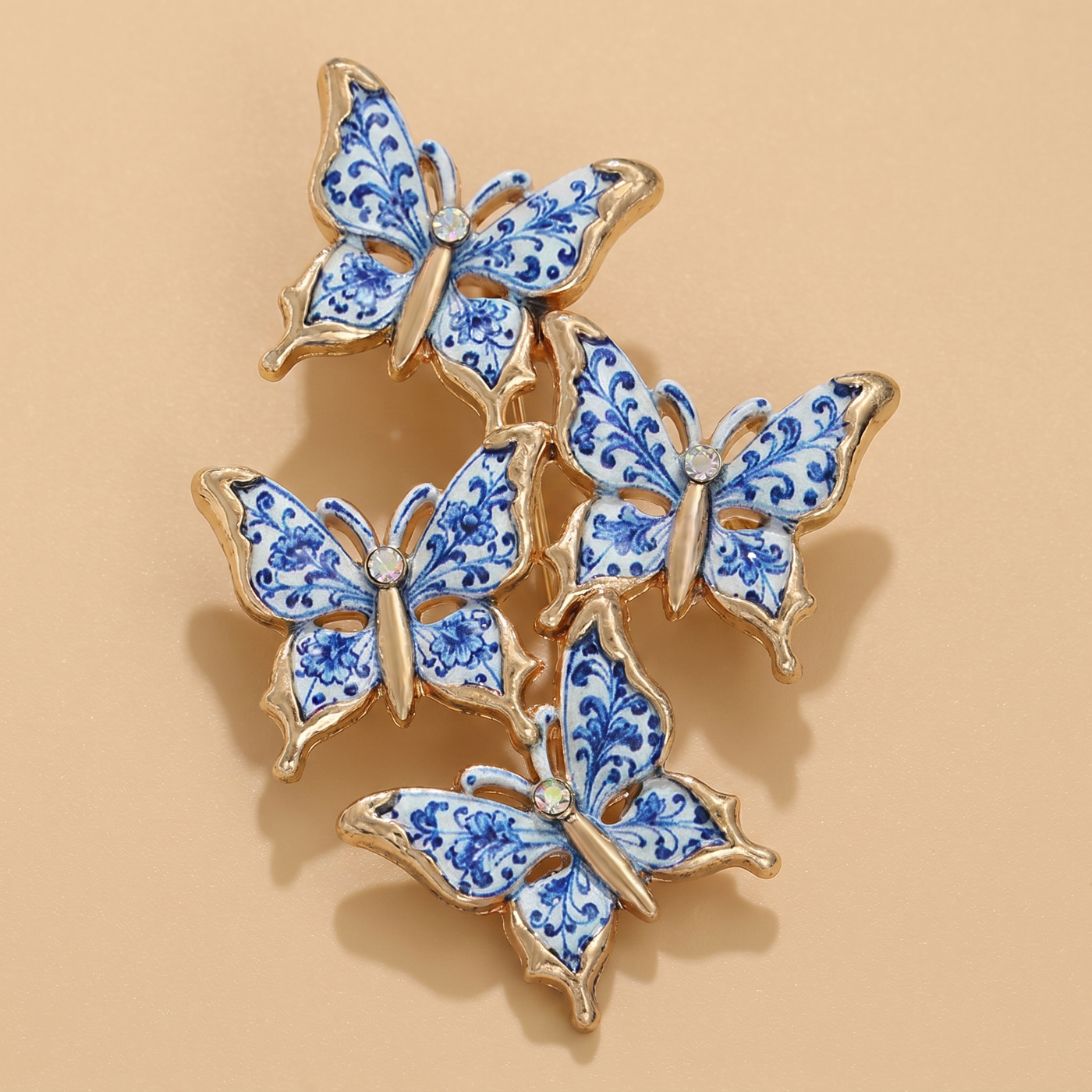 Broche Papillon, bijou fantaisie vintage Alyvoa