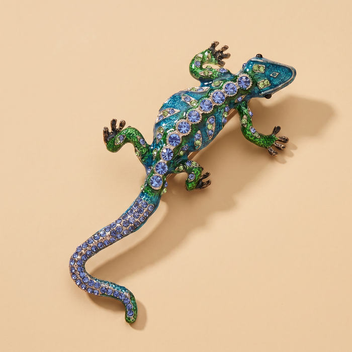 Broche Lézard Vintage · Émail