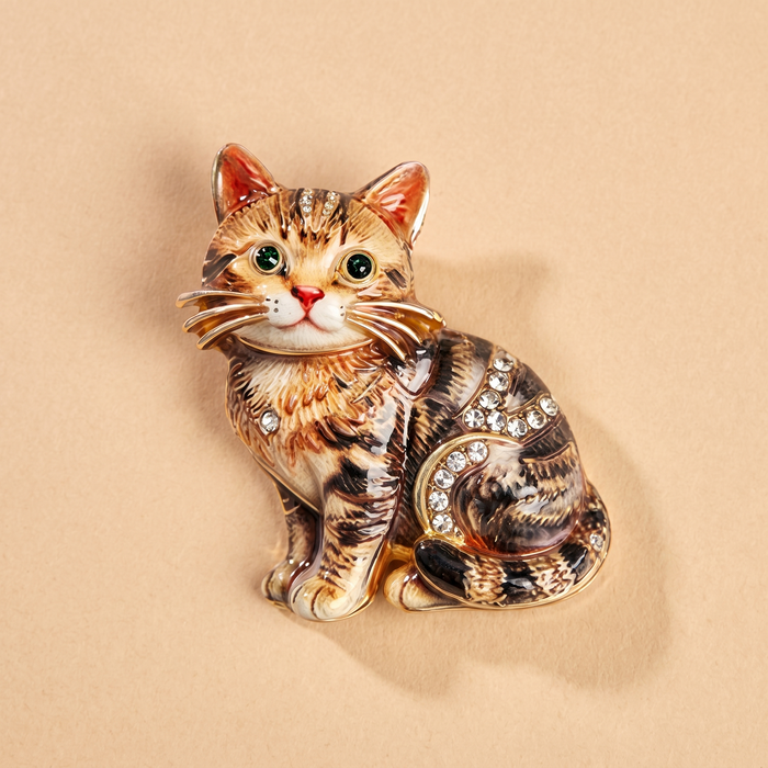 Broche Chat · Cristal