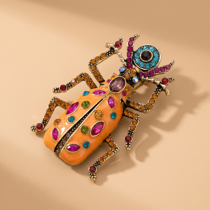 Broche Scarabée · Cristal