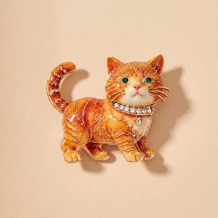 Broche Chat · Cristal